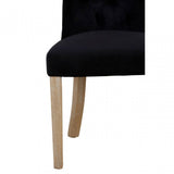 Kensington Townhouse Black Buttoned Dining Chair
