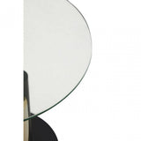 Oria Glass Gold And Black Base Side Table