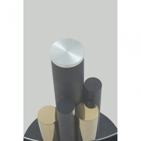 Oria Glass Gold And Black Base Side Table