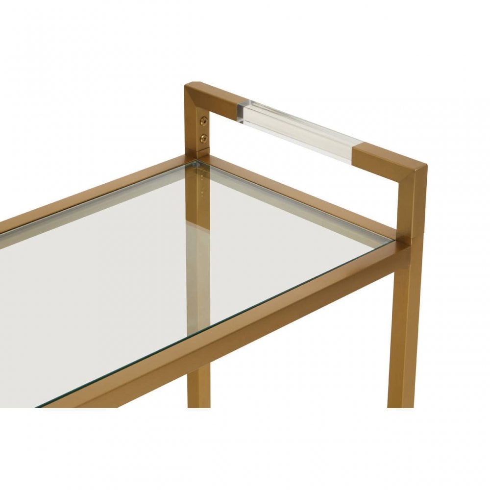 Vogue Matte Gold Console Table