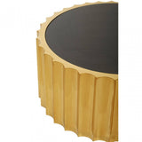 Alvaro Black And Titanium Round Coffee Table