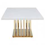 Moda Ivory White Marble Coffee Table