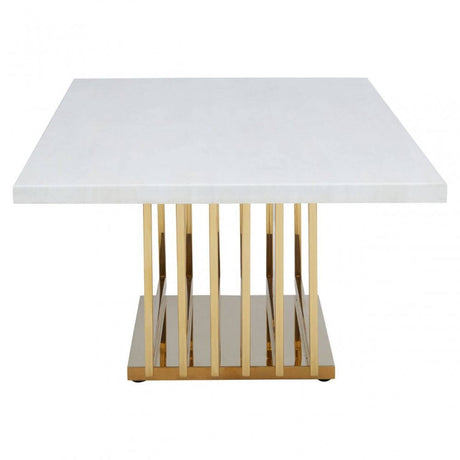 Moda Ivory White Marble Coffee Table