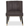 Doucet Stone Grey Chair With Black Legs