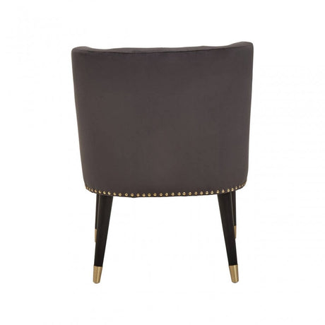 Doucet Stone Grey Chair With Black Legs