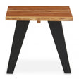 Surax Acacia Wood And Looped Iron Base Side Table