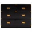 Sarter Four Drawer Black Mango Wood Chest