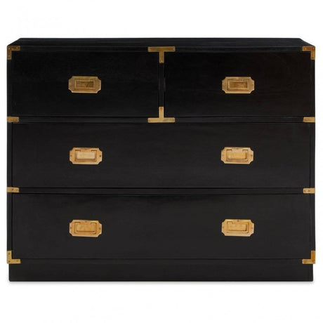 Sarter Four Drawer Black Mango Wood Chest