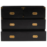 Sarter Four Drawer Black Mango Wood Chest