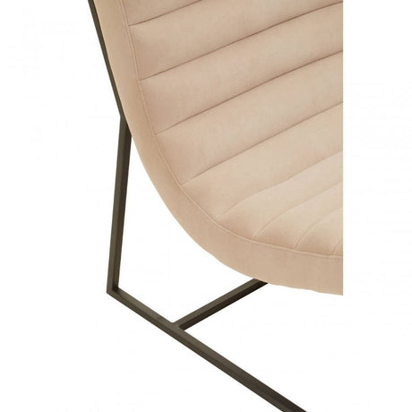 Vogue Ivory Velvet Cocktail Chair