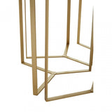 Jodie Six Piece Black Top And  Gold Frame Table Set