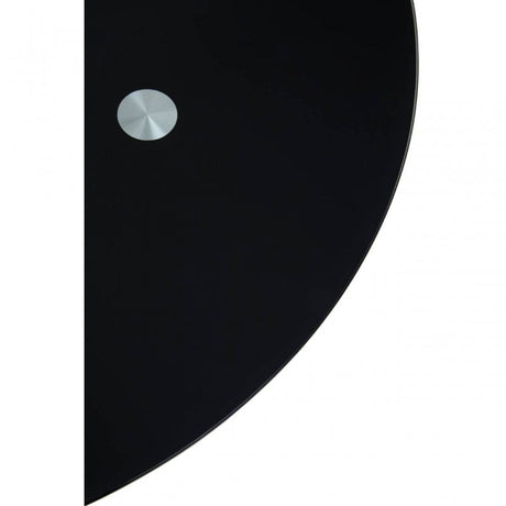 Anzio Black Glass And Gold Hourglass Base Dining Table