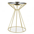Jodie Black And White Petal End Table