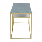Nirav Assorted Marble / Gold Frame Console Table
