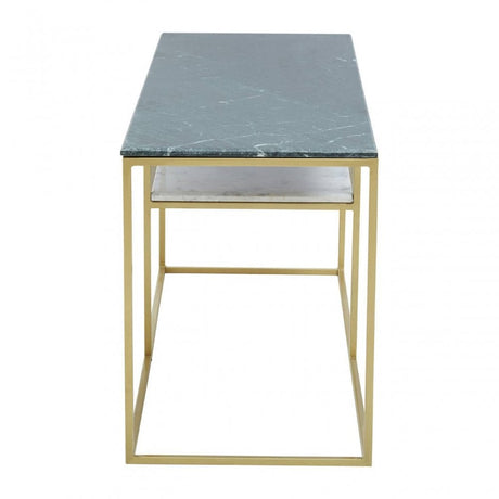 Nirav Assorted Marble / Gold Frame Console Table