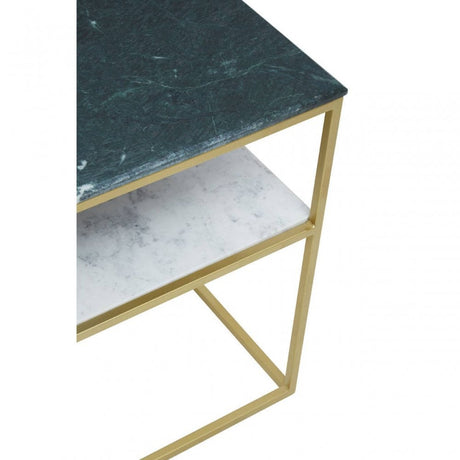 Nirav Assorted Marble / Gold Frame Console Table