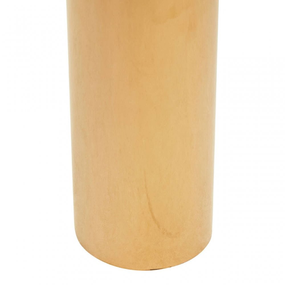 Oria Clear Glass Rose Gold Base Side Table