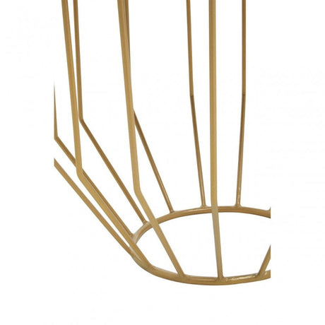 Kensington Townhouse Hair On Hide Black And Gold Round Side Table