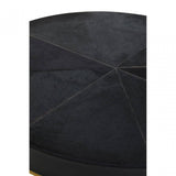 Kensington Townhouse Hair On Hide Black And Gold Round Side Table
