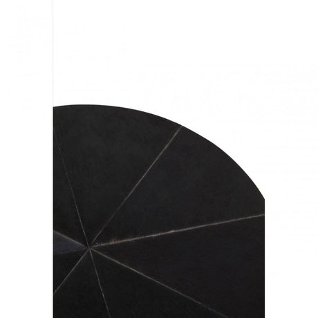 Kensington Townhouse Hair On Hide Black And Gold Round Side Table