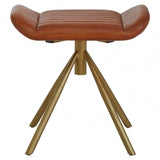 Buffalo Tan Leather Foot Stool