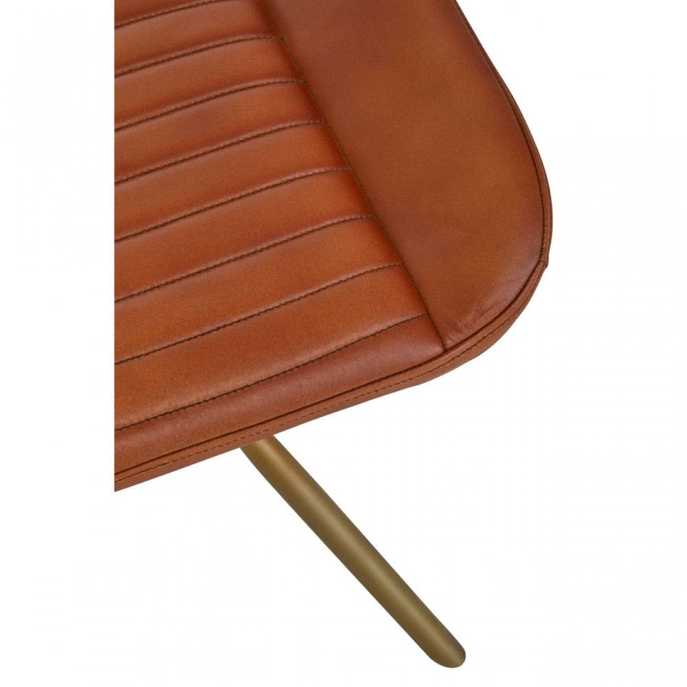 Buffalo Tan Leather Foot Stool