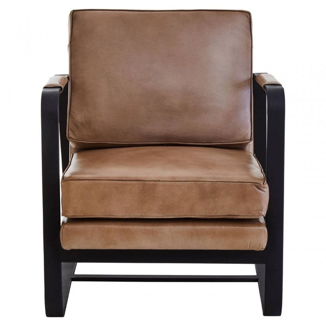 Buffalo Grey Genuine Leather Armchair