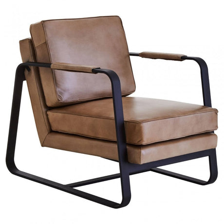 Buffalo Grey Genuine Leather Armchair