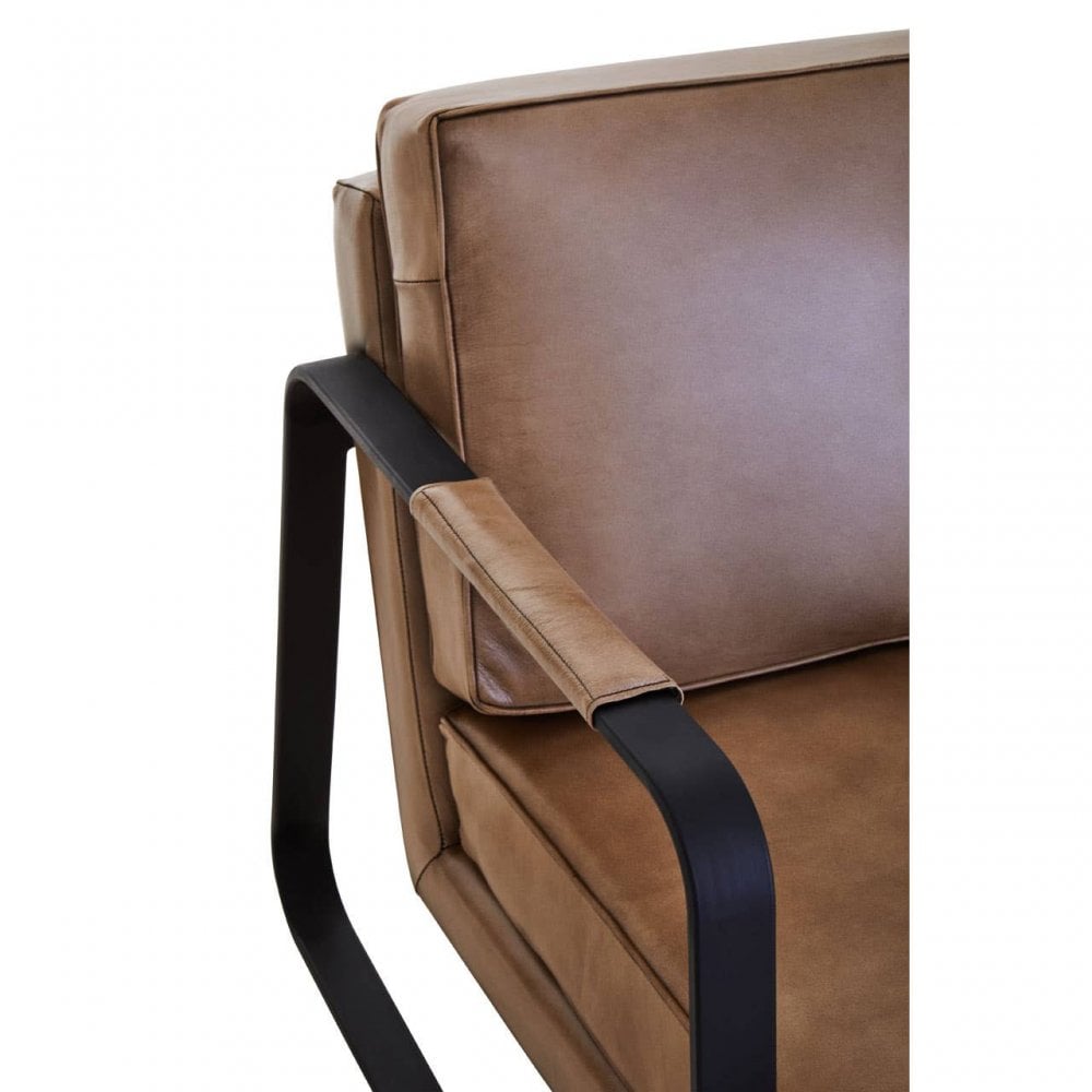 Buffalo Grey Genuine Leather Armchair