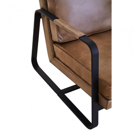 Buffalo Grey Genuine Leather Armchair