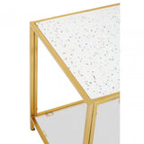 Novi Glass / Gold Frame Console Table