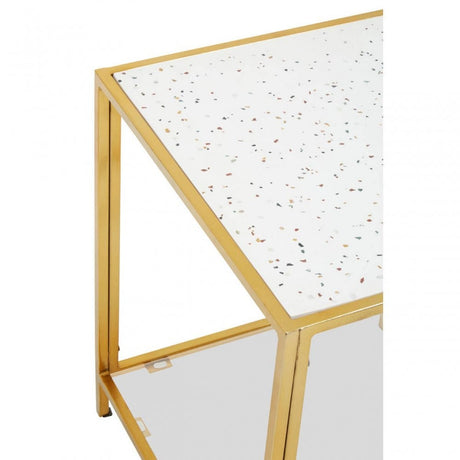 Novi Glass / Gold Frame Console Table