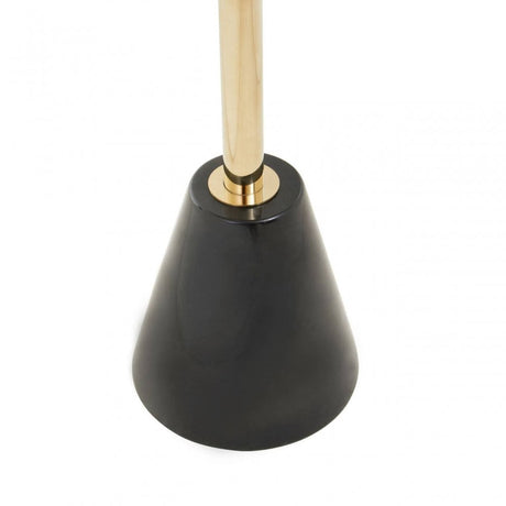 Oria Black Glass Black Marble Base Side Table