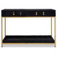 Kensington Townhouse Hair On Hide Black And Gold Console Table