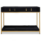Kensington Townhouse Hair On Hide Black And Gold Console Table