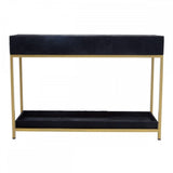 Kensington Townhouse Hair On Hide Black And Gold Console Table