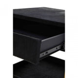 Kensington Townhouse Hair On Hide Black And Gold Bedside Table