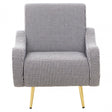 Holli White Checked Armchair