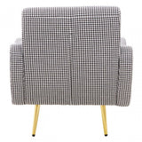 Holli White Checked Armchair