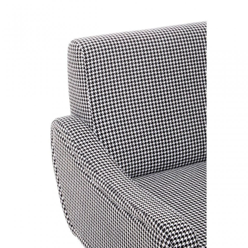 Holli White Checked Armchair