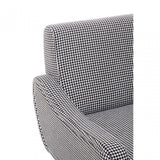 Holli White Checked Armchair