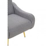 Holli White Checked Armchair