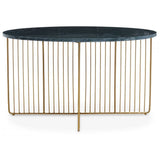 Nirva Green Marble / Gold Frame Coffee Table