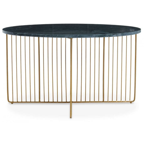 Nirva Green Marble / Gold Frame Coffee Table