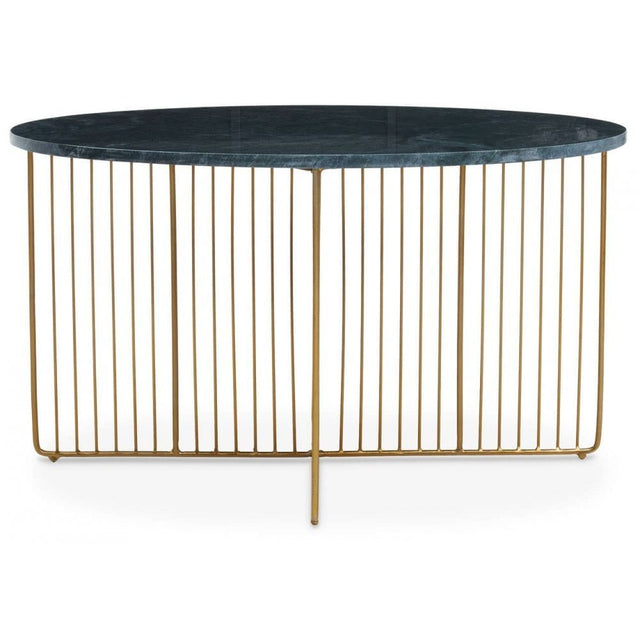 Nirva Green Marble / Gold Frame Coffee Table
