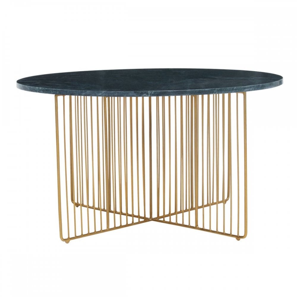 Nirva Green Marble / Gold Frame Coffee Table