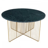 Nirva Green Marble / Gold Frame Coffee Table