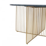 Nirva Green Marble / Gold Frame Coffee Table