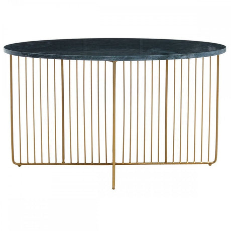 Nirva Green Marble / Gold Frame Coffee Table