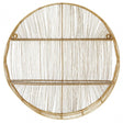Enzo Gold Wire Round Wall Shelf